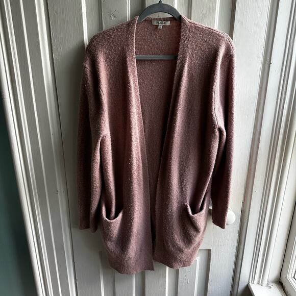 Madewell Ryder Cardigan Sweater Pink Wool Alpaca - Picture 2 of 8